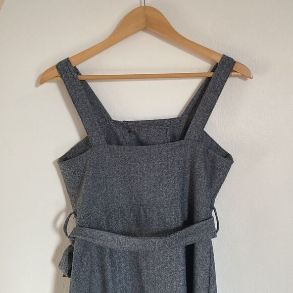 Stella Marina Collection Gray Tweed Herringbone Button Front Mini Dress - Picture 6 of 11